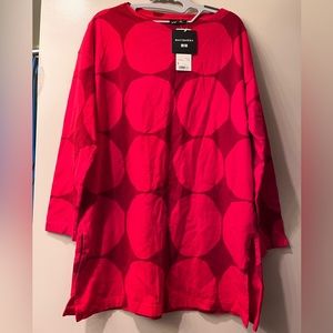NWT Marimekko x Uniqlo Limited Edition Red Circle Tunic S